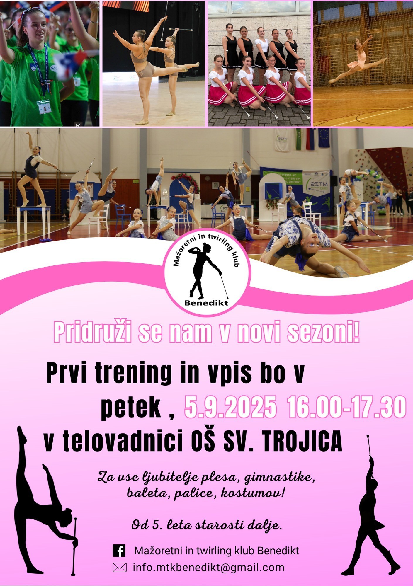 Možoretni in twirling klub Benedikt